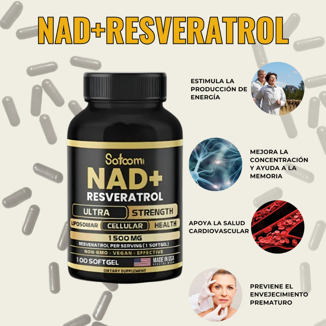 Nad+Resveratrol- Activa tu cuerpo, mente y el brillo a tu piel(2 X S/.135)