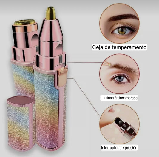 Depilador Facial y de Cejas 2 en 1 – Precisión Rápida y Cómoda