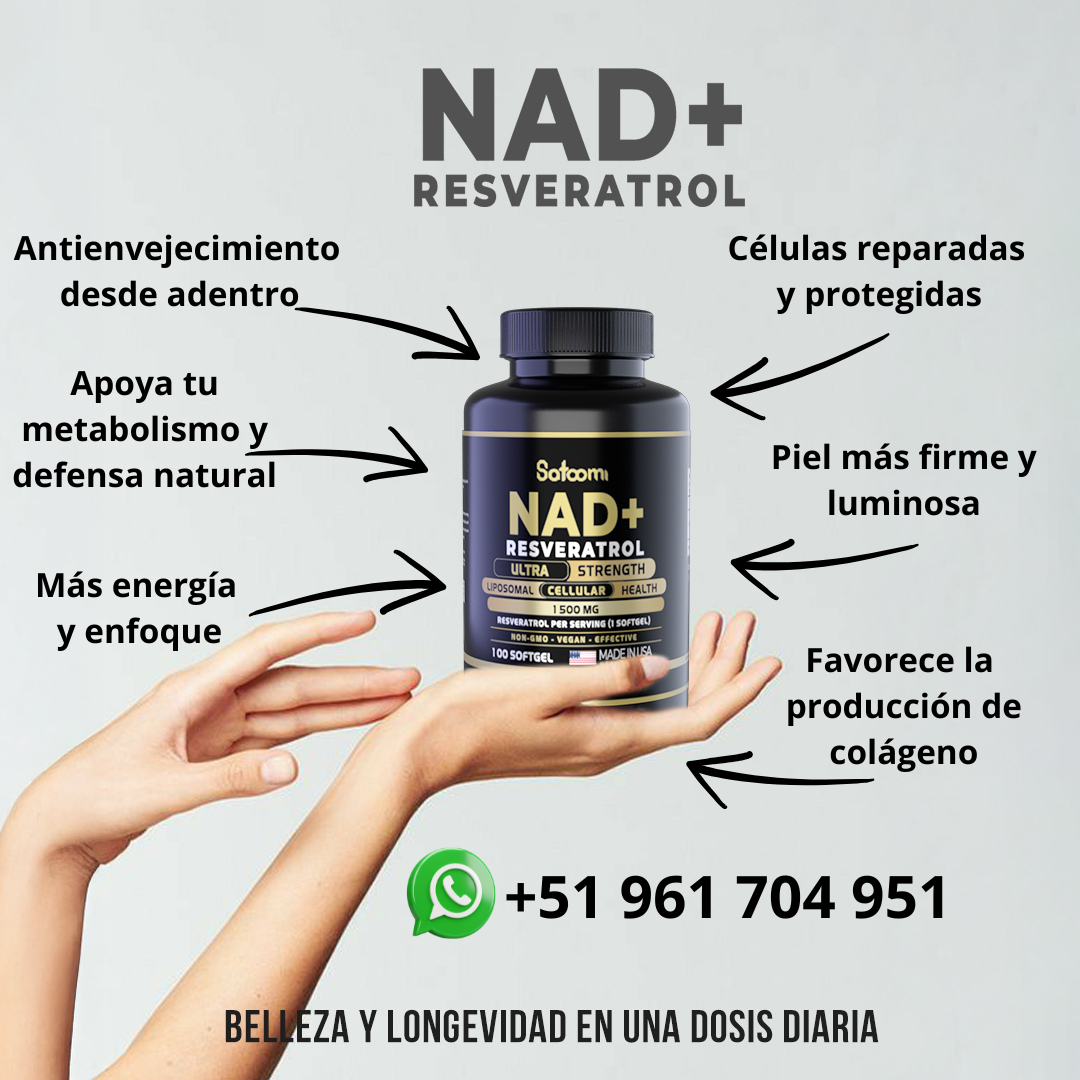 Nad+Resveratrol- Activa tu cuerpo, mente y el brillo a tu piel(2 X S/.135)