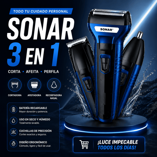 Afeitadora 3 en 1 Recargable para Hombre