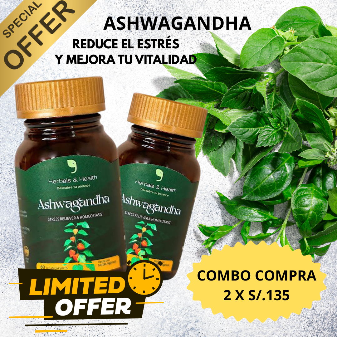 Ashwagandha KSM- 66 – Energía, Calma y Bienestar (2X S/. 135)