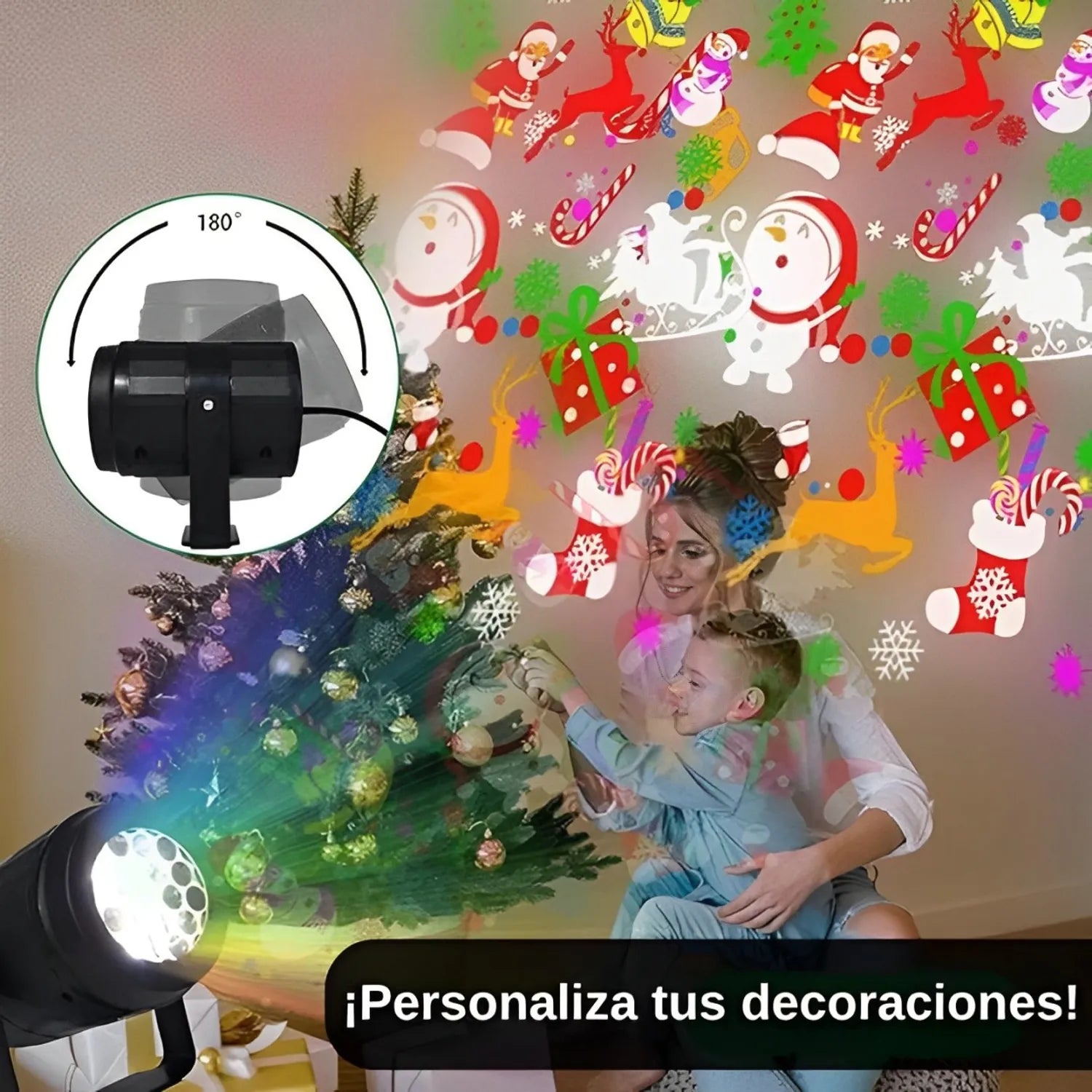 🎅✨ PROYECTOR NAVIDEÑO – ¡MAGIA INSTANTÁNEA EN TU HOGAR! ✨🎄